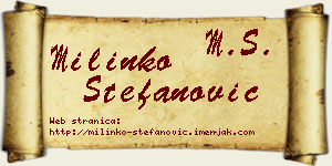 Milinko Stefanović vizit kartica